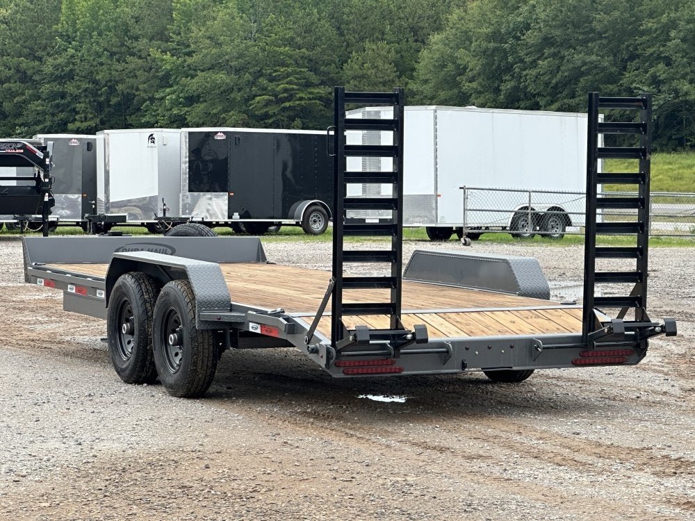 20' ERH Equipment Trailer (2) 7K Axles, Stand Up Ramps 010505 - Stryker Dealership Group