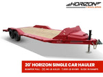 20' Horizon CEZ Bumper Pull Single Car Trailer - (2) 3.5K Axles 016092 - Stryker Dealership Group