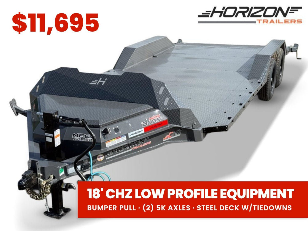 20' Horizon CHZ Equipment Trailer Drive Over Fenders - (2) 5.2K Axles 016044 - Stryker Dealership Group