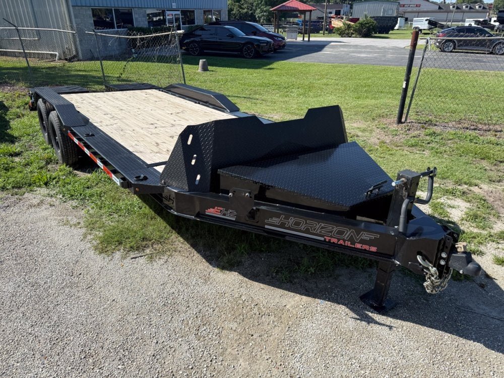 20' Horizon EHZ Bumper Pull Equipment Trailer Mega Ramps - (2) 7K Axles 003808 - Stryker Dealership Group