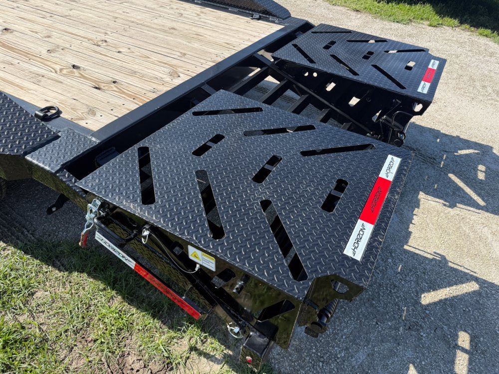 20' Horizon EHZ Bumper Pull Equipment Trailer Mega Ramps - (2) 7K Axles 003808 - Stryker Dealership Group