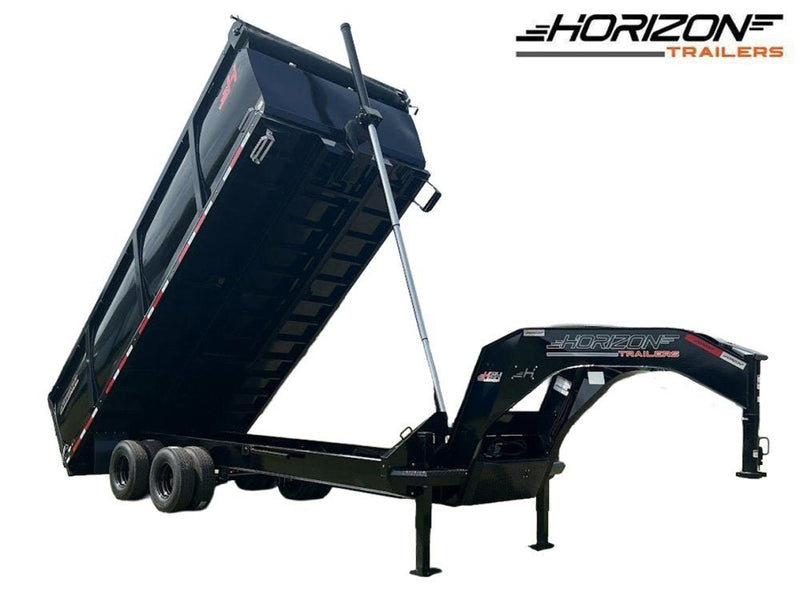 20 Horizon HZH Gooseneck Dump Trailer 48" Side Walls - (2) 10K Axles 018040 - Stryker Dealership Group