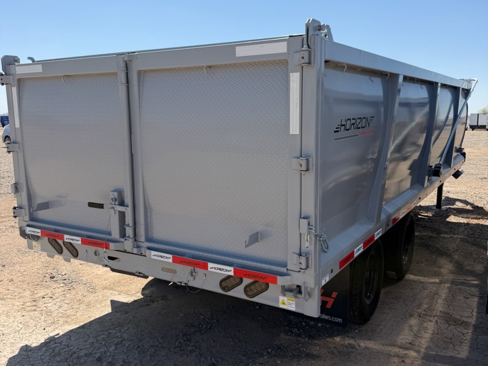 20 Horizon HZH Gooseneck Dump Trailer 48" Side Walls Hydraulic Jacks - (2) 12k Axles 016018 - Stryker Dealership Group