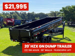 20' Horizon HZX Gooseneck Dump Trailer 36" Side Walls - (2) 10K Axles 016893 - Stryker Dealership Group