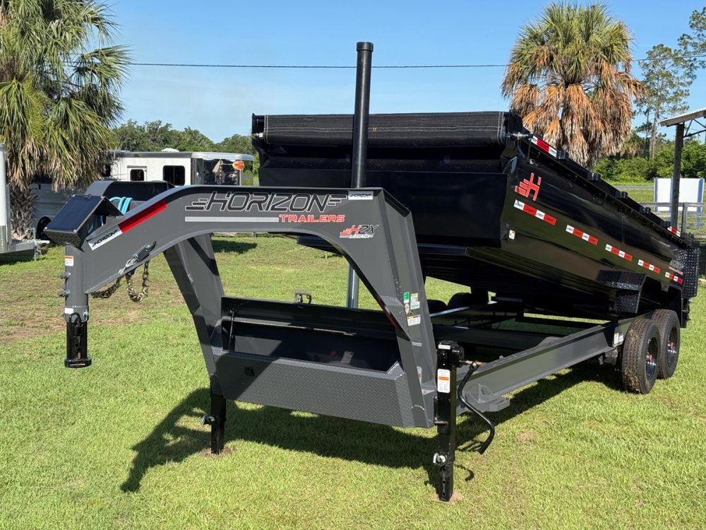 20' Horizon HZX Gooseneck Dump Trailer 36" Side Walls - (2) 10K Axles 016893 - Stryker Dealership Group