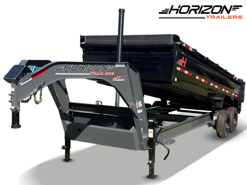 20' Horizon HZX Gooseneck Dump Trailer 36" Side Walls - (2) 10K Axles 016893 - Stryker Dealership Group