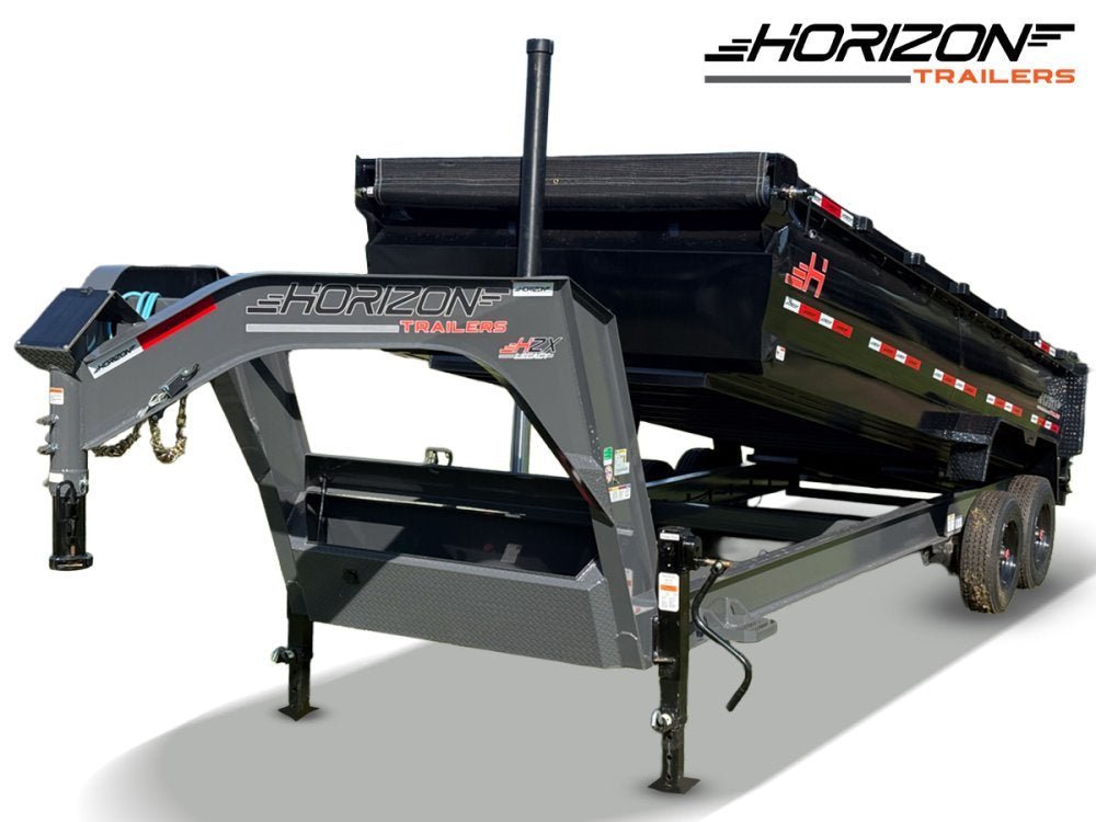 20' Horizon HZX Gooseneck Dump Trailer 36" Side Walls - (2) 10K Axles 016893 - Stryker Dealership Group