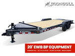 20' Iron Bull EWB Bumper Pull Equipment Trailer Mega Ramps - (2) 7,000 lb Axles 112667 - Stryker Dealership Group