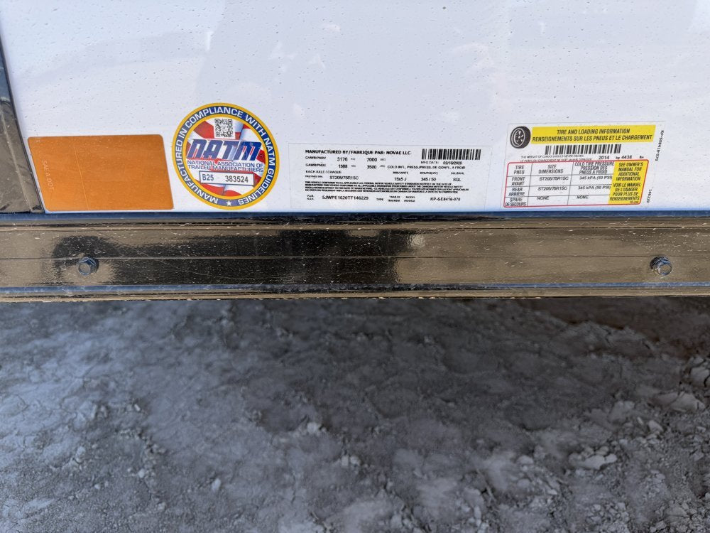 7 x 16 Journey SE Flat Top Sloped V Nose (2) 3500 lbs Axles 146229