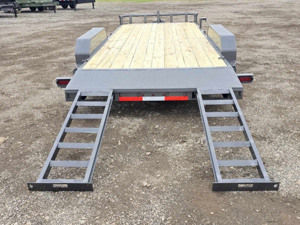 20' Car Hauler 6K Axles, Diamond Plate Fenders, Slide In Ramps - Equipment Trailers - Stryker Dealership Group