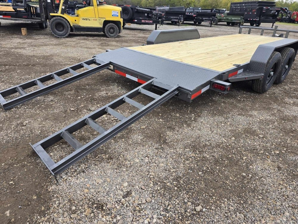 20' Car Hauler 6K Axles, Diamond Plate Fenders, Slide In Ramps - Equipment Trailers - Stryker Dealership Group