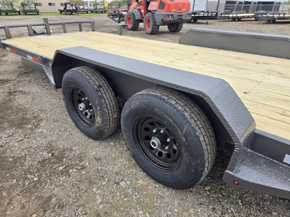 20' Car Hauler 6K Axles, Diamond Plate Fenders, Slide In Ramps - Equipment Trailers - Stryker Dealership Group