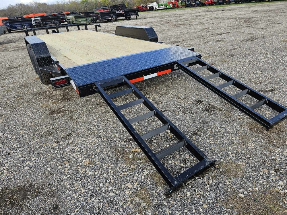 20' Car Hauler 6K Axles, Diamond Plate Fenders, Slide In Ramps - Equipment Trailers - Stryker Dealership Group