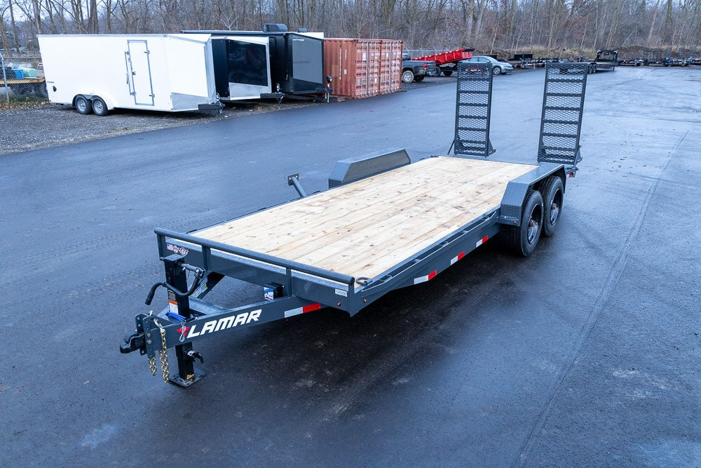 20' Equipment Trailer 16k GVWR HD Stand up Ramps 126290 - Equipment Trailers - Stryker Dealership Group