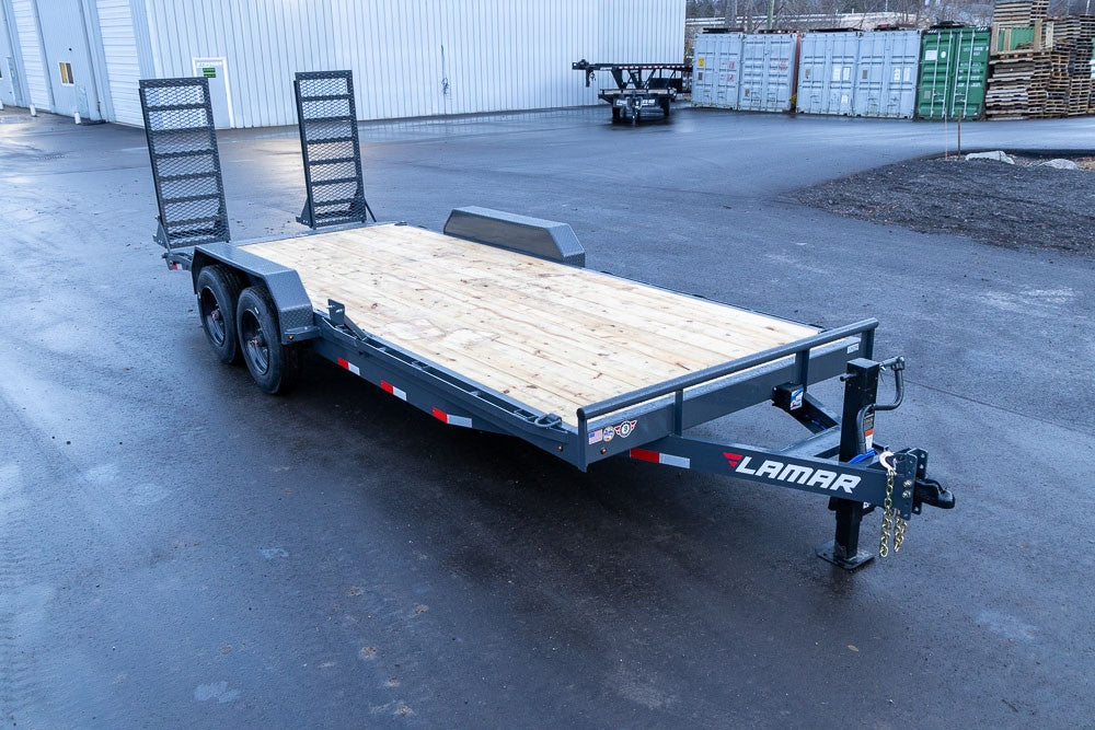 20' Equipment Trailer 16k GVWR HD Stand up Ramps 126290 - Equipment Trailers - Stryker Dealership Group