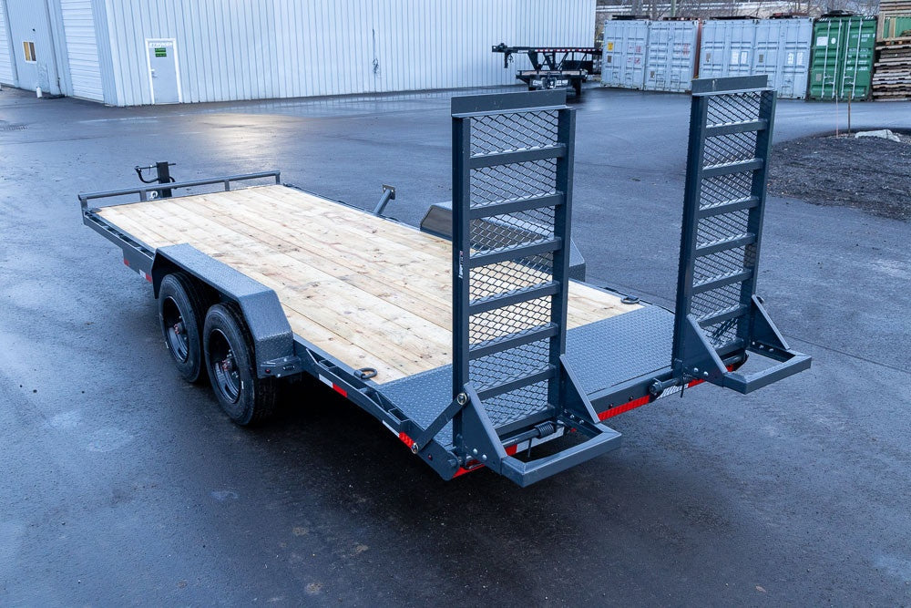 20' Equipment Trailer 16k GVWR HD Stand up Ramps 126290 - Equipment Trailers - Stryker Dealership Group