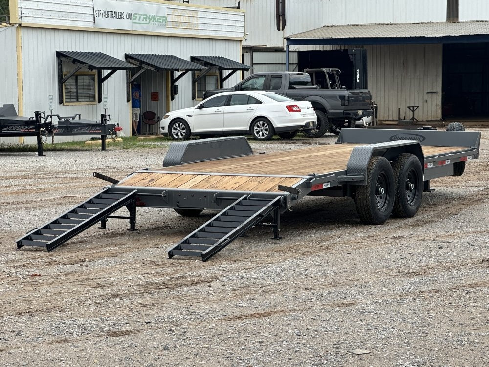 20' ERH Equipment Trailer (2) 7K Axles, Stand Up Ramps - Low Profile Equipment Trailers - Stryker Dealership Group