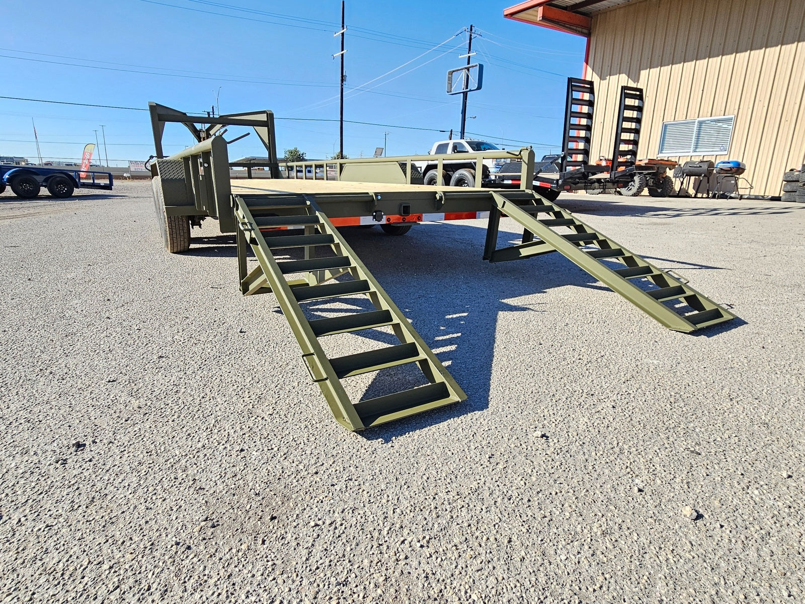 20' Gooseneck Pipe Top Rail Utility Trailer - Diamond Plate Fenders INV-2956 - Utility & SXS - Stryker Dealership Group