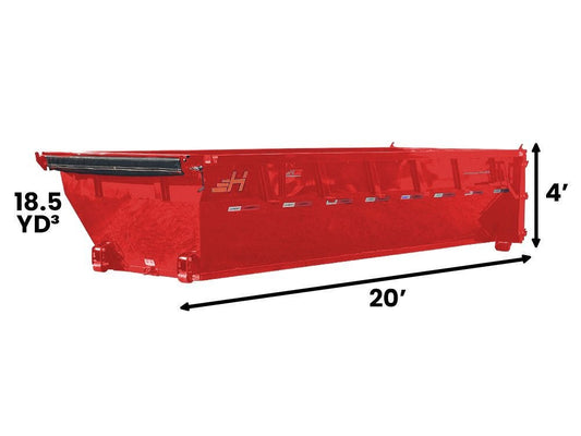 20' HDZ Roll Off Bin 4' Wall + Tarp 005844 - Roll Off Bins - Stryker Dealership Group
