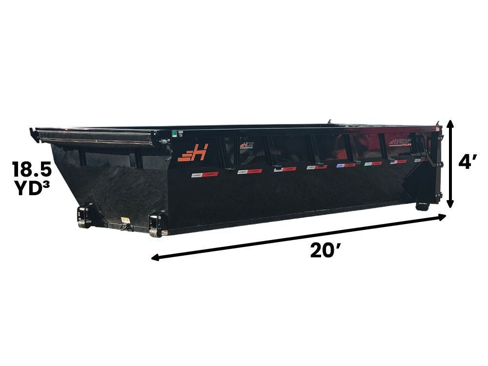 20' HDZ Roll Off Bin 4' Wall + Tarp 005883 - Roll Off Bins - Stryker Dealership Group