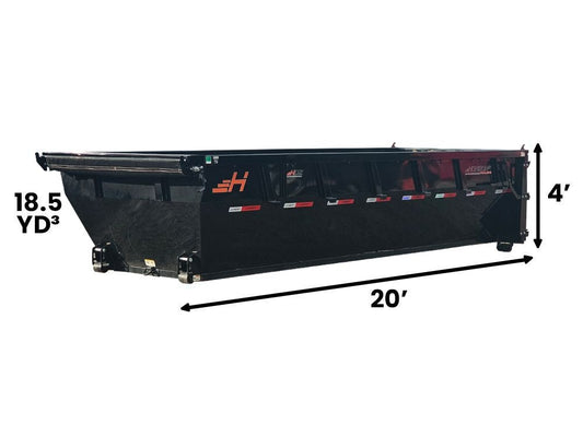 20' HDZ Roll Off Bin 4' Wall + Tarp 005884 - Roll Off Bins - Stryker Dealership Group