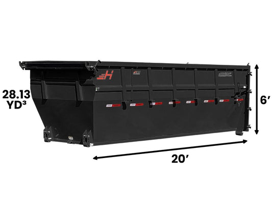 20' HDZ Roll Off Bin 6' Wall + Tarp 005810 - Roll Off Bins - Stryker Dealership Group