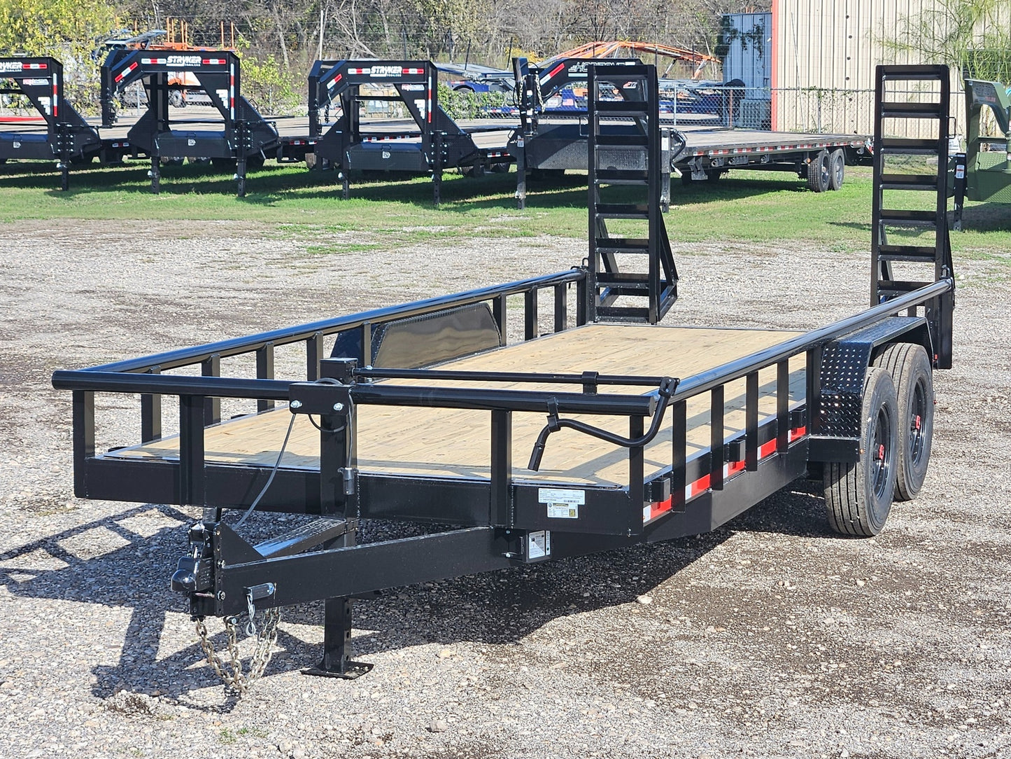 20' Heavy Pipe Rail Equipment Trailer - 8K Axles - Wide Ramps 004269 - Equipment Trailers - Stryker Dealership Group