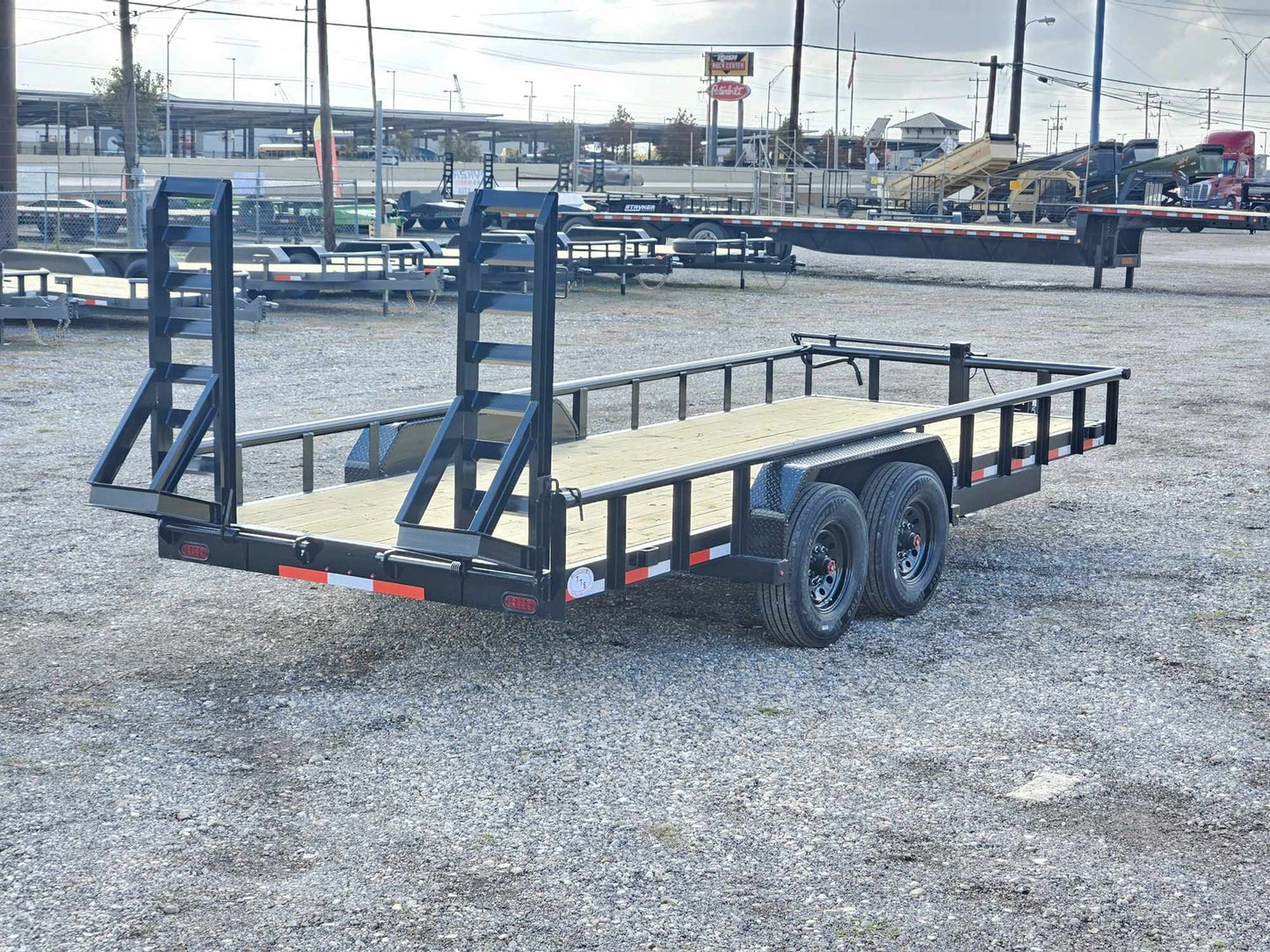 20' Heavy Pipe Rail Equipment Trailer - 8K Axles - Wide Ramps 004269 - Equipment Trailers - Stryker Dealership Group