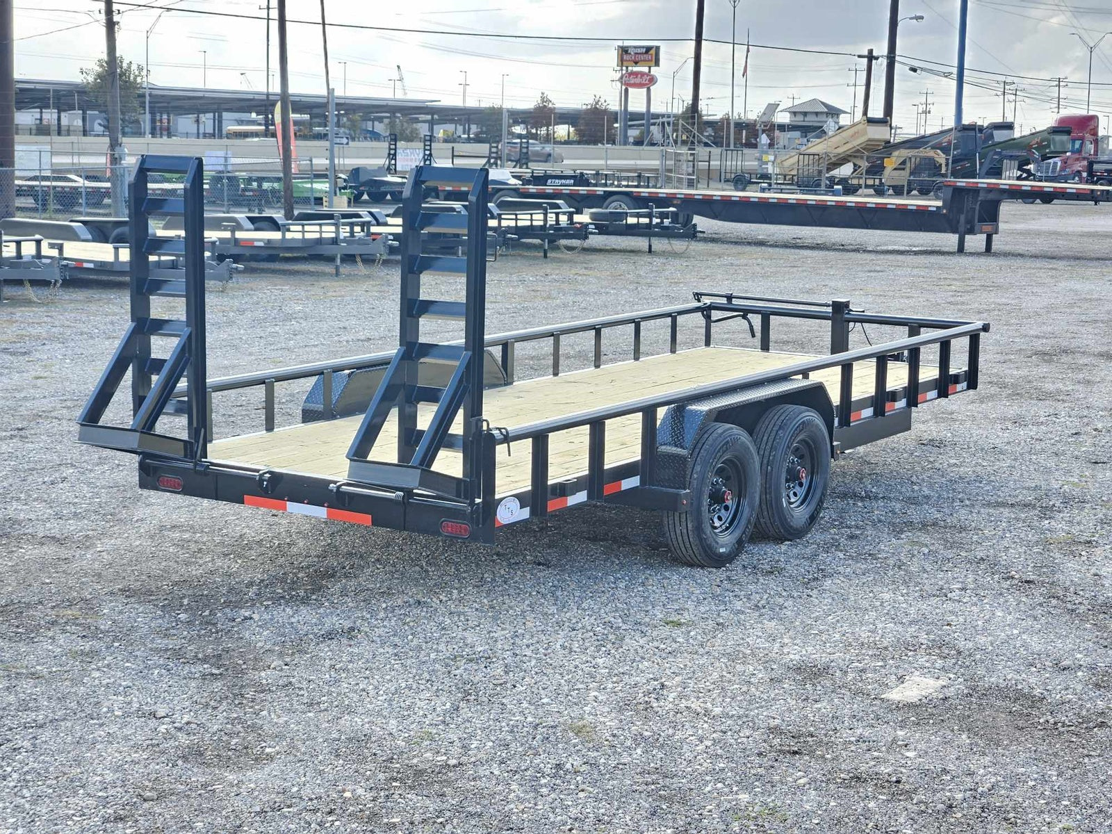 20' Heavy Pipe Rail Equipment Trailer - 8K Axles - Wide Ramps 004269 - Equipment Trailers - Stryker Dealership Group