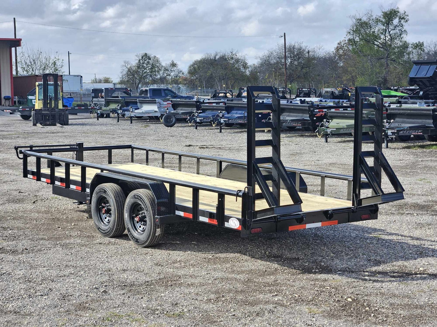 20' Heavy Pipe Rail Equipment Trailer - 8K Axles - Wide Ramps 004269 - Equipment Trailers - Stryker Dealership Group