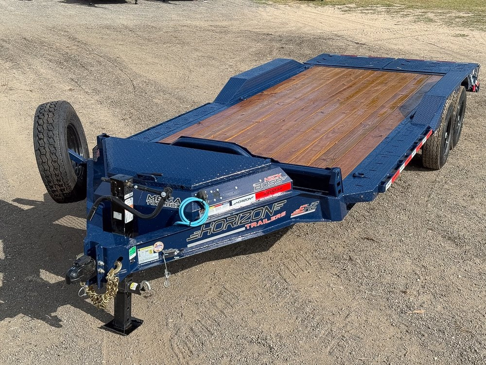 20' Horizon EHZ Bumper Pull Equipment Trailer Mega Ramps - (2) 7K Axles - Equipment Trailers - Stryker Dealership Group