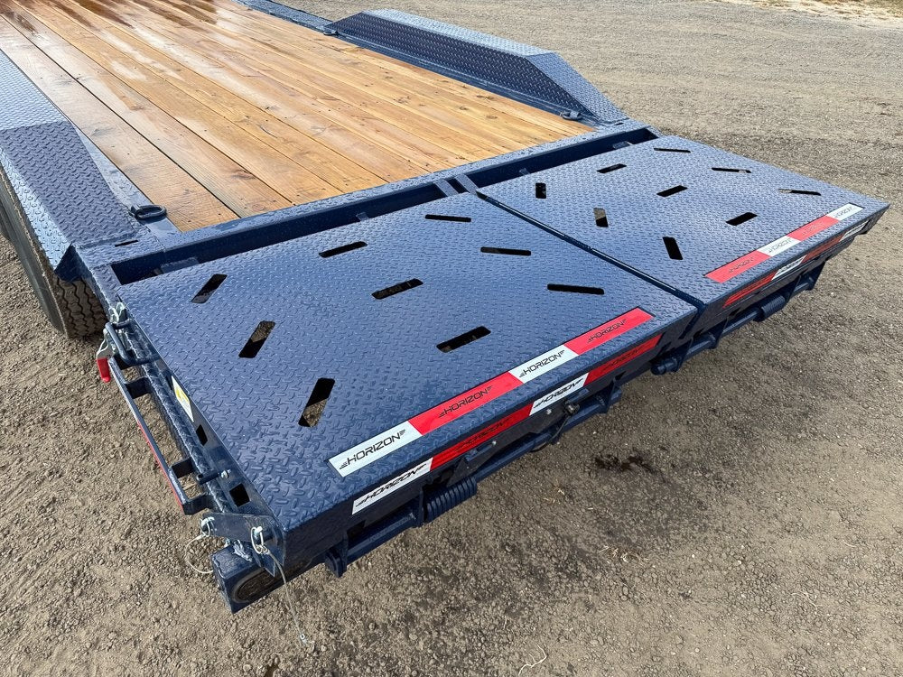 20' Horizon EHZ Bumper Pull Equipment Trailer Mega Ramps - (2) 7K Axles - Equipment Trailers - Stryker Dealership Group