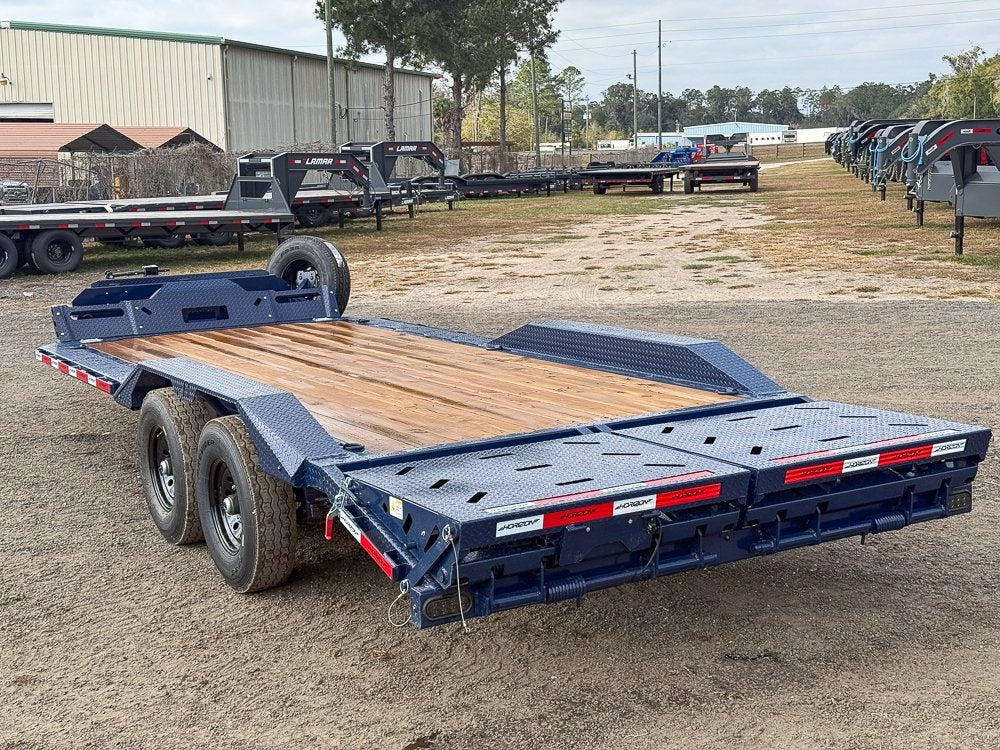 20' Horizon EHZ Bumper Pull Equipment Trailer Mega Ramps - (2) 7K Axles - Equipment Trailers - Stryker Dealership Group