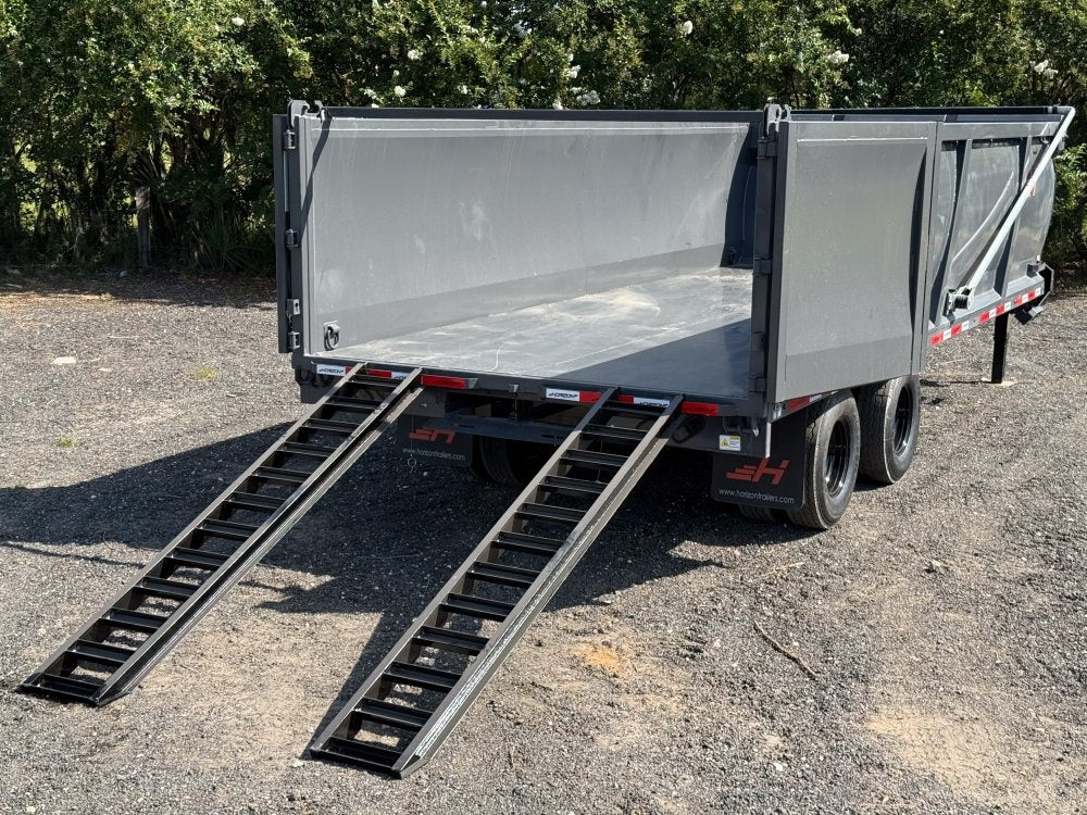 20' HZH GN Dump Trailer w/ 4' Walls (2) 10k Axles, 3-Way Door, Hydraulic Jacks - Dump Trailers/Dump Trailers - Stryker Dealership Group