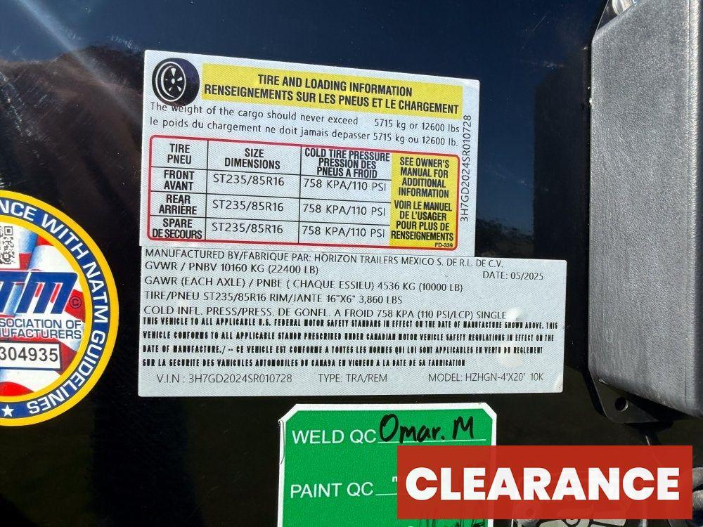 20' HZH GN Dump Trailer w/ 4' Walls (2) 10k Axles, 3-Way Door, Hydraulic Jacks - Gooseneck Dump - Dump Trailers - Stryker Dealership Group