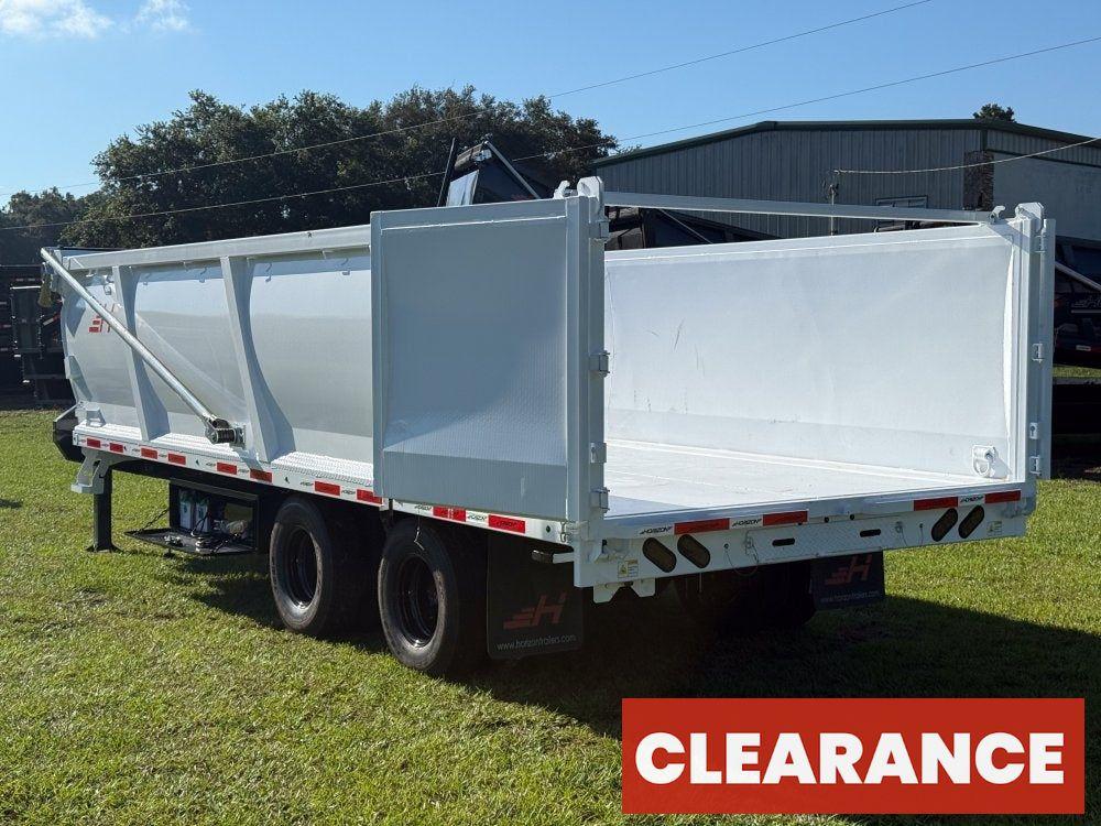 20' HZH GN Dump Trailer w/ 4' Walls (2) 10k Axles, 3-Way Door, Hydraulic Jacks - Gooseneck Dump - Dump Trailers - Stryker Dealership Group