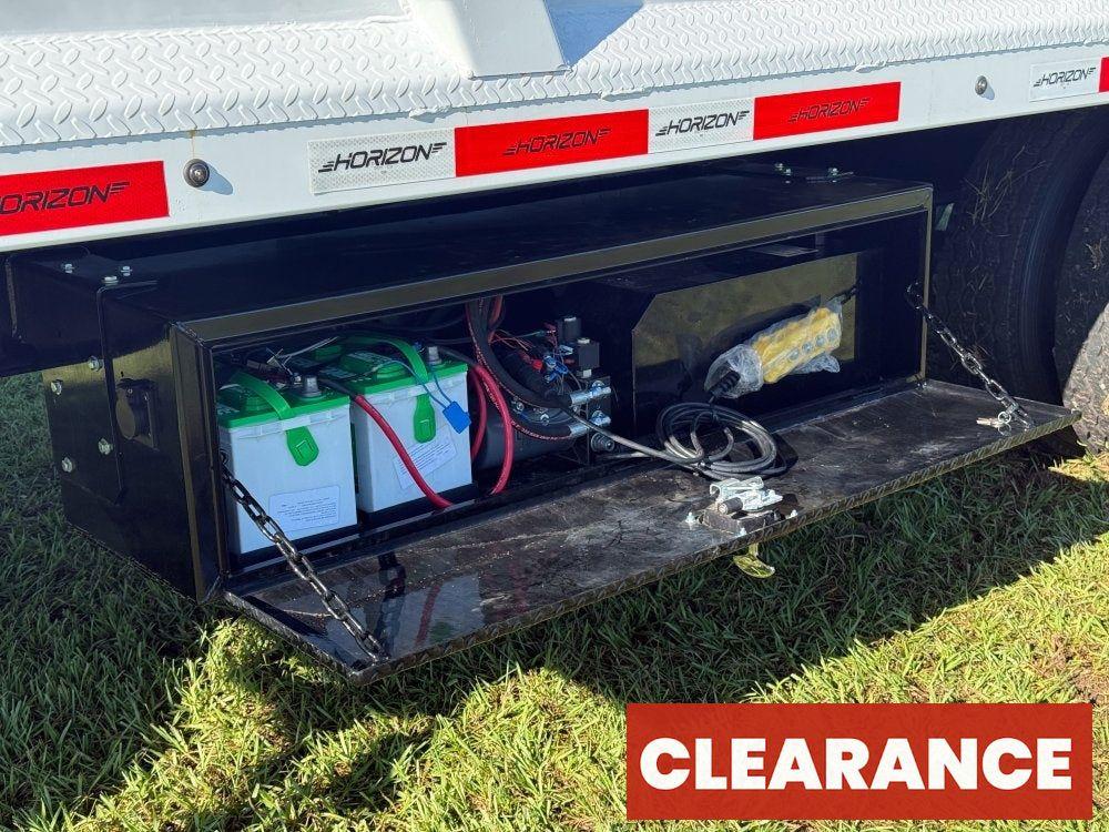 20' HZH GN Dump Trailer w/ 4' Walls (2) 10k Axles, 3-Way Door, Hydraulic Jacks - Gooseneck Dump - Dump Trailers - Stryker Dealership Group