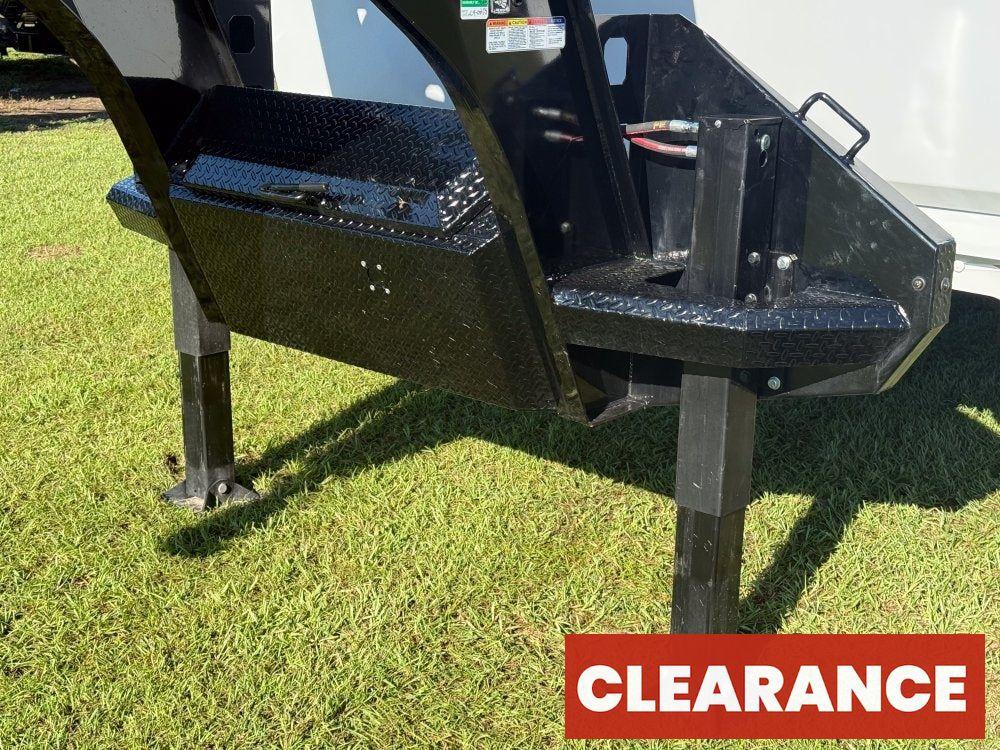 20' HZH GN Dump Trailer w/ 4' Walls (2) 10k Axles, 3-Way Door, Hydraulic Jacks - Gooseneck Dump - Dump Trailers - Stryker Dealership Group