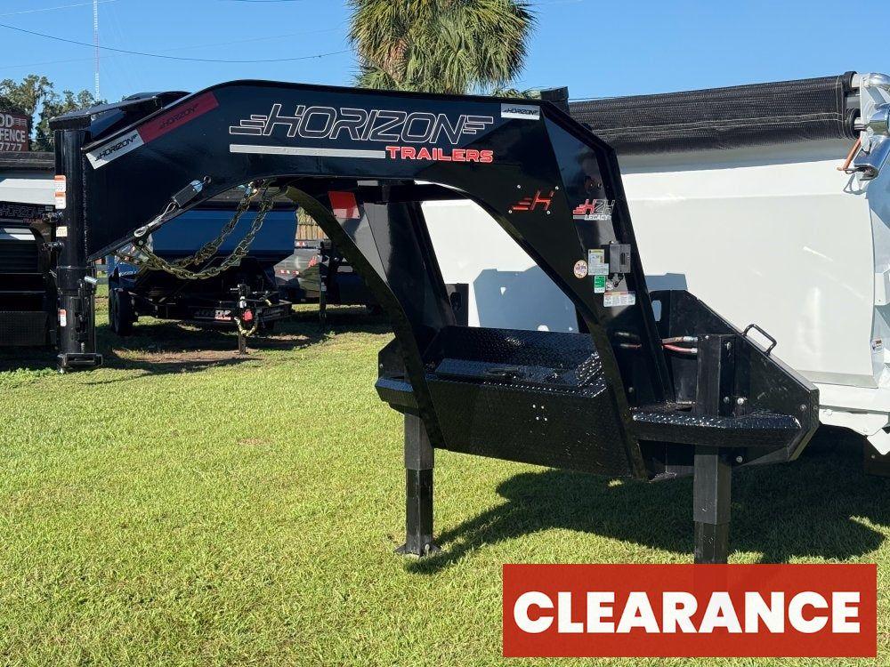 20' HZH GN Dump Trailer w/ 4' Walls (2) 10k Axles, 3-Way Door, Hydraulic Jacks - Gooseneck Dump - Dump Trailers - Stryker Dealership Group