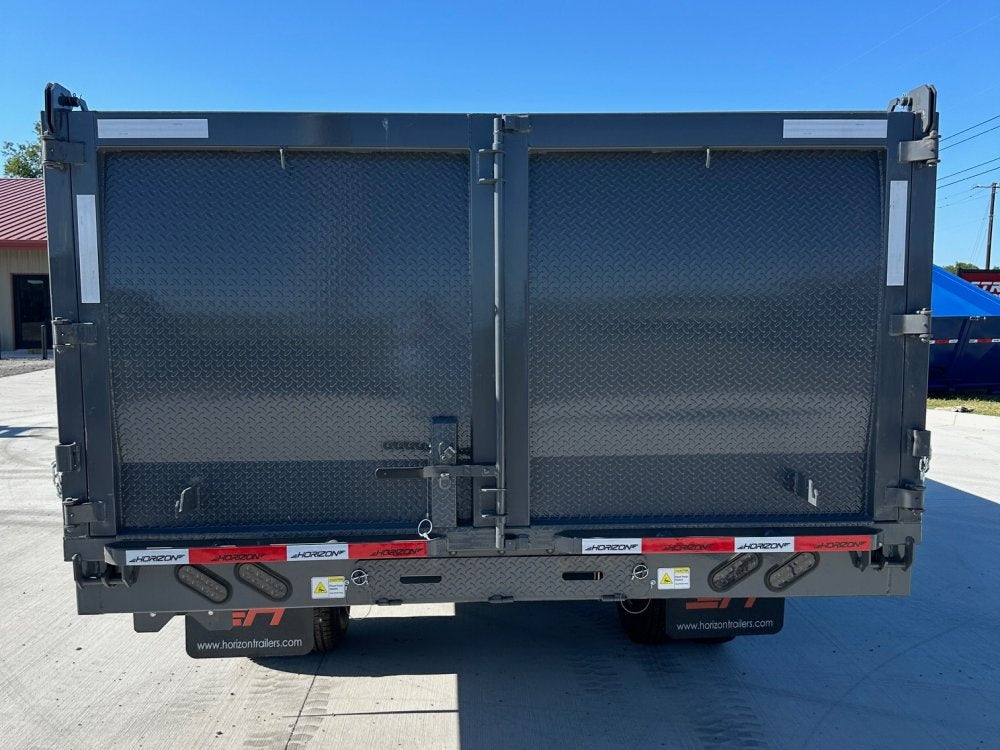 20' HZH GN Dump Trailer w/ 4' Walls (2) 10k Axles, 3-Way Door, Hydraulic Jacks, Tarp - Dump Trailers/Dump Trailers - Stryker Dealership Group