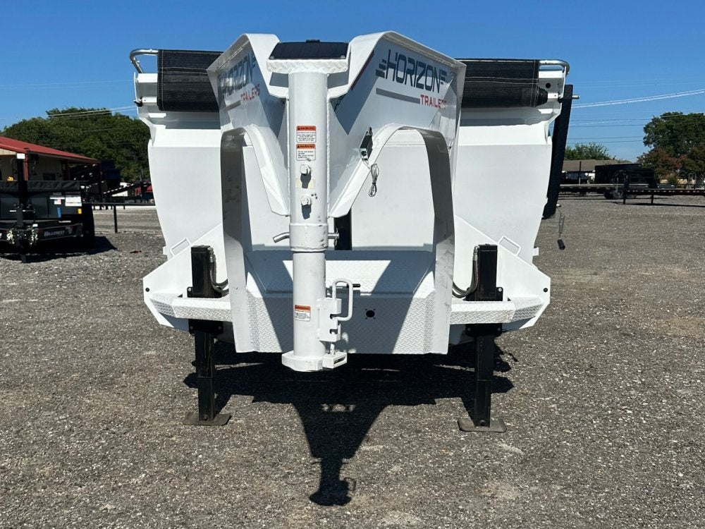 20' HZH GN Dump Trailer w/ 4' Walls (2) 10k Axles, 3-Way Door, Hydraulic Jacks, Tarp - Dump Trailers/Dump Trailers - Stryker Dealership Group