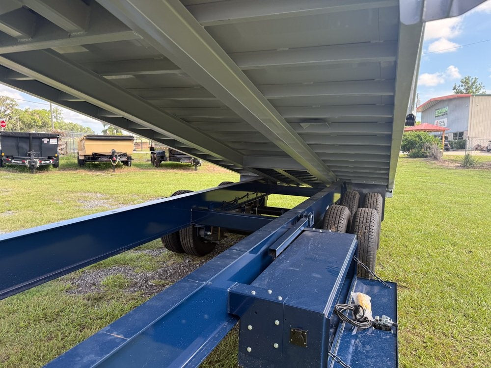 20' HZH GN Dump Trailer w/ 4' Walls (2) 12k Axles, 3-Way Door, Tarp, Hydraulic Jacks - Dump Trailers - Stryker Dealership Group