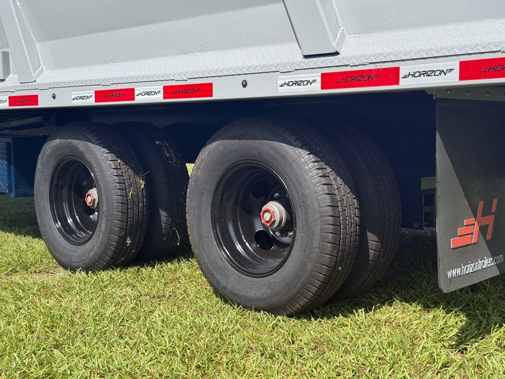 20' HZH GN Dump Trailer w/ 4' Walls (2) 12k Axles, 3-Way Door, Tarp, Hydraulic Jacks - Dump Trailers - Stryker Dealership Group