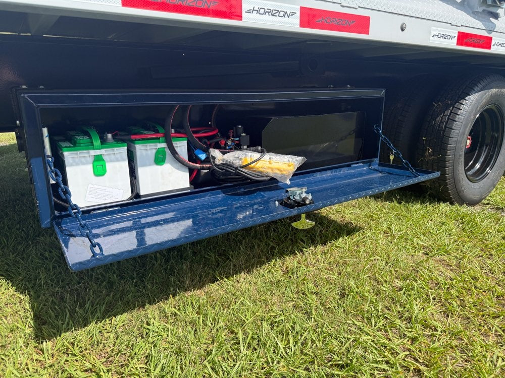 20' HZH GN Dump Trailer w/ 4' Walls (2) 12k Axles, 3-Way Door, Tarp, Hydraulic Jacks - Dump Trailers - Stryker Dealership Group