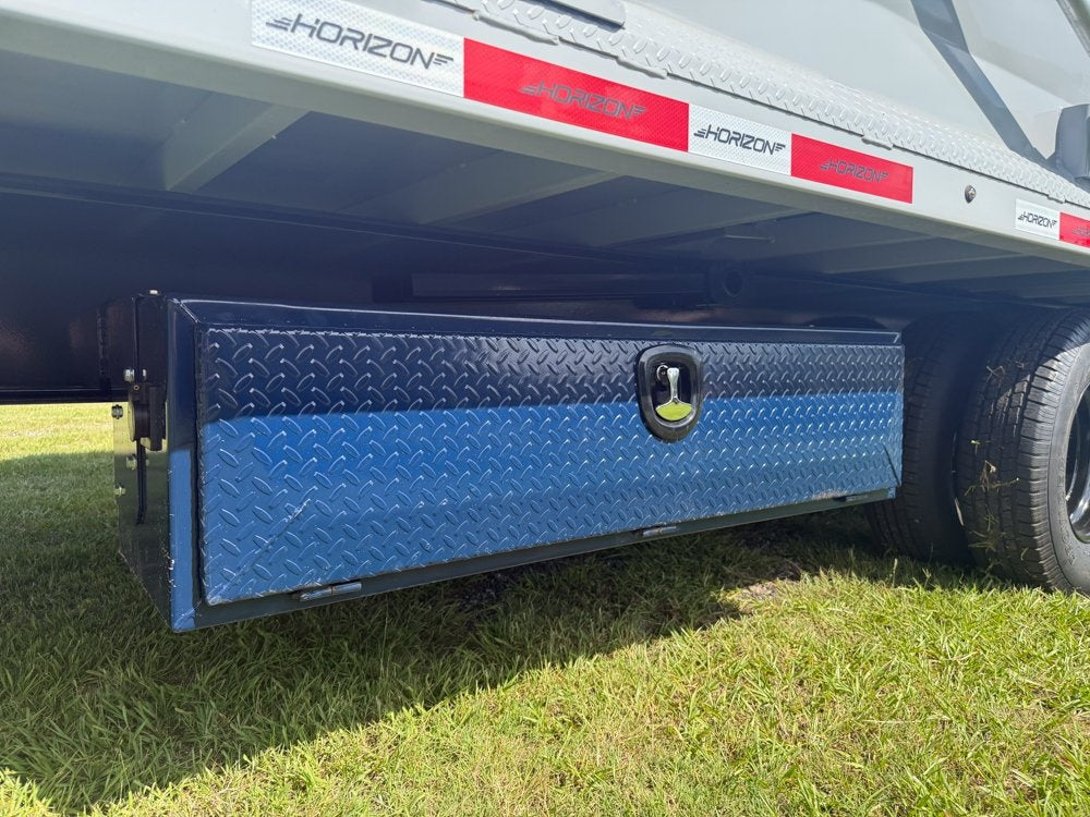 20' HZH GN Dump Trailer w/ 4' Walls (2) 12k Axles, 3-Way Door, Tarp, Hydraulic Jacks - Dump Trailers - Stryker Dealership Group