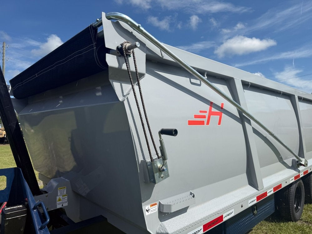 20' HZH GN Dump Trailer w/ 4' Walls (2) 12k Axles, 3-Way Door, Tarp, Hydraulic Jacks - Dump Trailers - Stryker Dealership Group