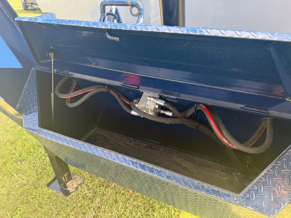 20' HZH GN Dump Trailer w/ 4' Walls (2) 12k Axles, 3-Way Door, Tarp, Hydraulic Jacks - Dump Trailers - Stryker Dealership Group