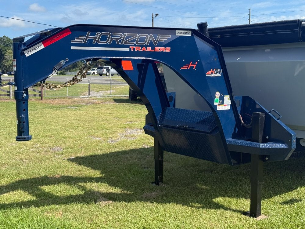 20' HZH GN Dump Trailer w/ 4' Walls (2) 12k Axles, 3-Way Door, Tarp, Hydraulic Jacks - Dump Trailers - Stryker Dealership Group