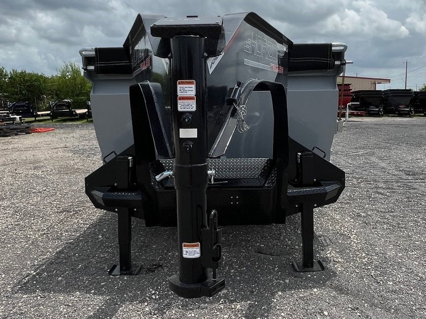 20' HZH GN Dump Trailer w/ 4' Walls (2) 12k Axles, 3-Way Door, Tarp, Hydraulic Jacks - Dump Trailers - Stryker Dealership Group