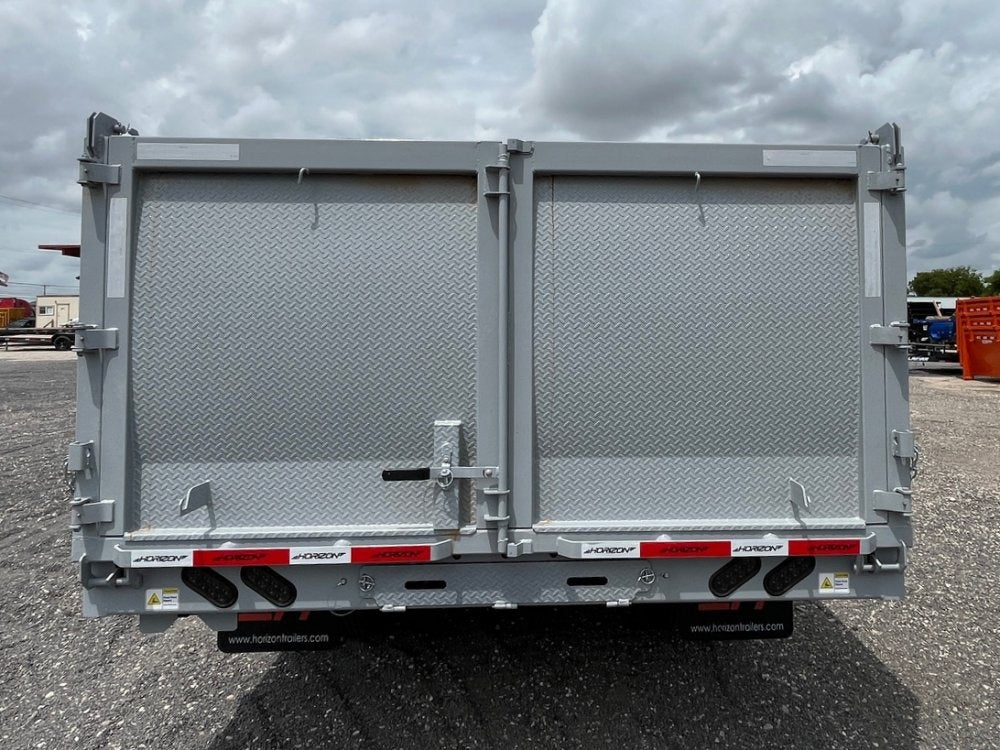 20' HZH GN Dump Trailer w/ 4' Walls (2) 12k Axles, 3-Way Door, Tarp, Hydraulic Jacks - Dump Trailers - Stryker Dealership Group